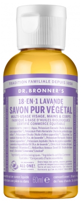 Dr Bronner's Sapone Vegetale Puro 18-En-1 60 ml - Profumo: Lavanda