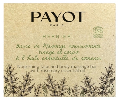 Payot Herbier Nourishing Massage Bar Gesicht und Körper mit ätherischem Bio-Rosmarinöl 50 g