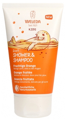Weleda Kids Douche & Shampoing 2en1 Orange Fruitée 150 ml