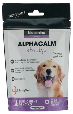 Biocanina Alphacalm Tasty Chiens +7 kg 30 Bouchées Appétentes