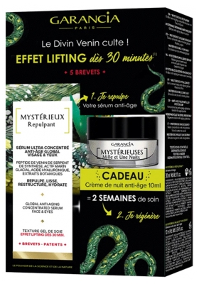 Garancia Mystérieux Repulpant 30 ml + Mystérieuse Mille et Une Nuits Crème de Nuit Anti-Age Global 10 ml Offerte