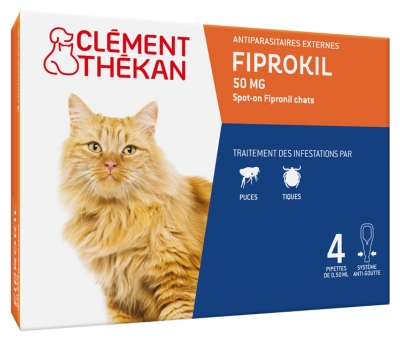 Clément Thékan Fiprokil 50 mg Chat 4 Pipettes