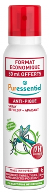 Puressentiel Anti-Pique Spray Répulsif + Apaisant 7H Zones Infestées 200 ml dont 50 ml Offerts