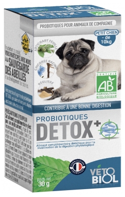Vétobiol Probiotics Detox+ Small Dog Organic 30g