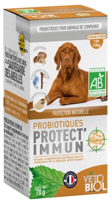 Vétobiol Probiotics Protect'Immun Big Dog Organic 78g