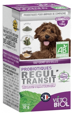 Vétobiol Probiotics Regul'Transit Small Dog Organic 32g