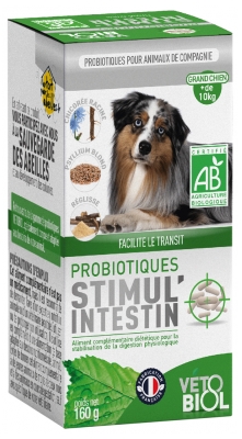Vétobiol Probiotics Stimul'Intestin Big Dog Organic 160g