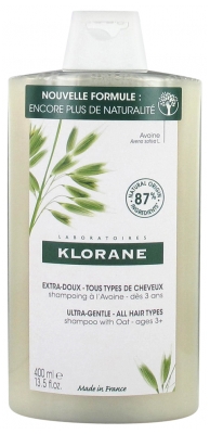 Klorane Extra-Doux - Tous Types de Cheveux Shampoing à l'Avoine 400 ml