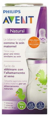 Avent Natural Baby Bottle 260ml 1 Month and + - Colour: Dragon