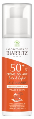 Laboratoires de Biarritz Alga Maris Crème Solaire Bébé & Enfant SPF50+ Bio 100 ml