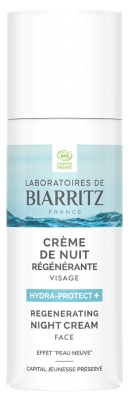 Laboratoires de Biarritz Hydra-Protect+ Regenerating Night Cream Face Organic 50ml