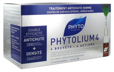 Phyto Phytolium 4 Traitement Anti-Chute Stimulateur de Croissance Homme 12 x 3.5 ml