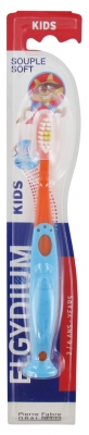 Elgydium Kids Brosse à Dents Souple 2/6 Ans - Couleur : Orange et Bleu