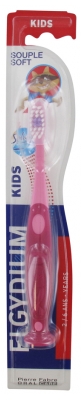 Elgydium Kids Brosse à Dents Souple 2/6 Ans - Couleur : Rose et Fuchsia