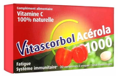 Vitascorbol Acérola 1000 30 Comprimés à Croquer