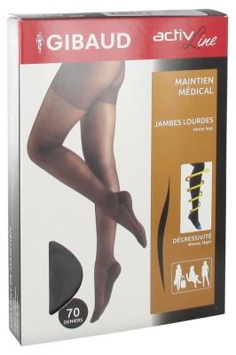 Gibaud ActivLine Support Tights 70 Deniers Black - Size: Size 3