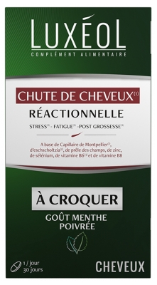 Luxéol Reactive Hair Loss 30 Chewable Tablets 