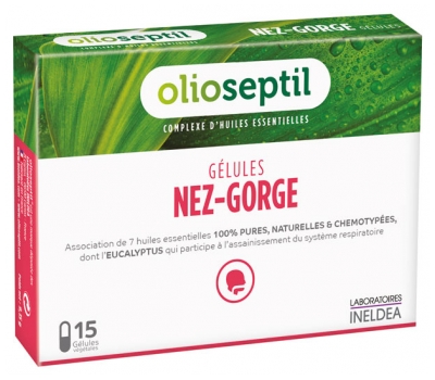 Olioseptil Nose-Throat 15 Vegetable Capsules