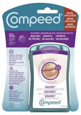 Compeed Discreet Patch Treating Fever Blister 15 Patches