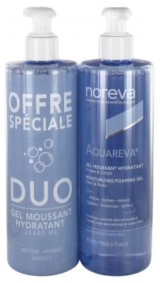 Noreva Aquareva Gel Moussant Hydratant Lot de 2 x 400 ml