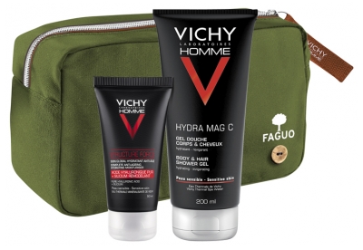Vichy Homme Anti-Aging Kit + Free Green FAGUO Case