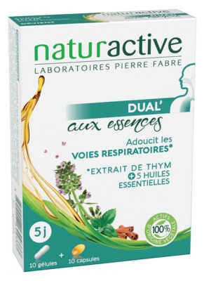 Naturactive Dual' with Essences Respiratory Tracts 10 Capsules + 10 Gel-Caps