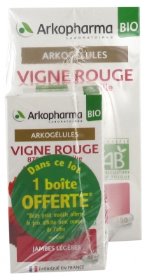 Arkopharma Arkogélules Vigne Rouge Bio 150 Gélules + 45 Gélules Offertes