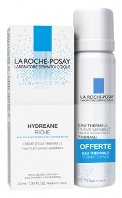 La Roche-Posay Hydreane Riche 40 ml + Eau Thermale 50 ml Offert