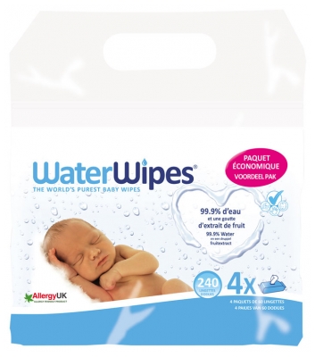 Waterwipes 4 x 60 Wipes