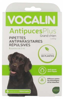 Vocalin AntipucesPlus Grote Hond Afwerende Antiparasitaire Pipetten 3 Pipetten