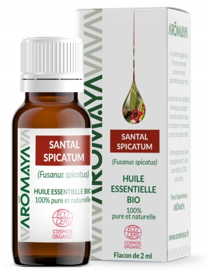 Aromaya Ulei Esențial Bio de Lemn de Santal Spicatum Distilat 2 ml