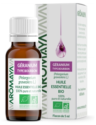 Aromaya Huile Essentielle Bio de Géranium Bourbon 5 ml