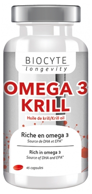 Biocyte Longevity Omega 3 Krill 45 Capsules