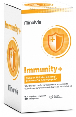 Minolvie Immuniteit+ 45 Plantaardige Capsules + 30 Capsules