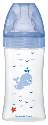 Dodie Sensation+ Baby Bottle 270 ml Flow 2 0-6 Miesięcy - Model: Niebieski delfin
