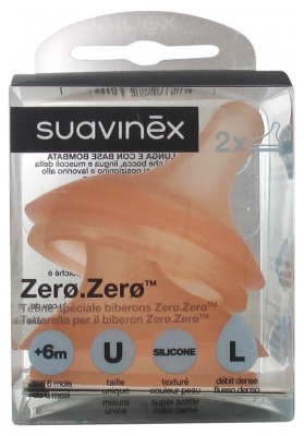 Suavinex Zero.Zero 2 Teats Dense Flow 6 Months and +