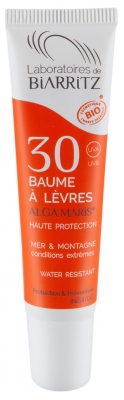 Laboratoires de Biarritz Alga Maris Baume à Lèvres SPF30 Mer et Montagne Bio 15 ml