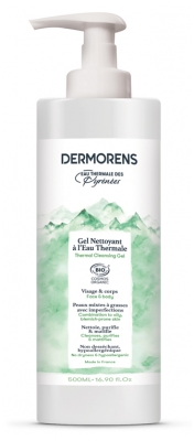 Dermorens Thermal Water Cleansing Gel Face & Body Combination to Oily Skin Organic 500 ml
