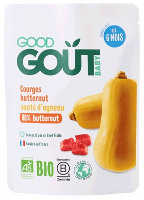 Good Goût Courge Butternut Sauté d'Agneau dès 6 Mois Bio 190 g