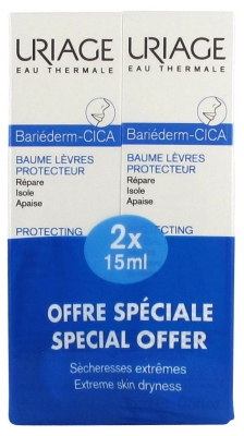 Uriage Bariéderm Cica Baume Lèvres Protecteur Lot de 2 x 15 ml