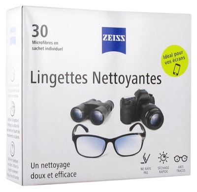 Zeiss Lingettes Nettoyantes pour Lunettes 30 Lingettes
