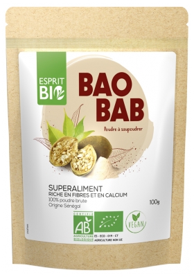Esprit Bio Baobab Poudre à Saupoudrer 100 g