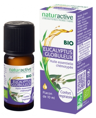 Naturactive Huile Essentielle Eucalyptus Globuleux (Eucalyptus globulus labill) Bio 10 ml