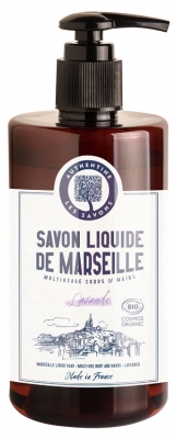 Authentine Organic Lavender Liquid Marseille Soap for Body and Hands 1 L