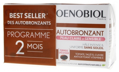Oenobiol Selbstbräuner Für Helle und Empfindliche Haut 2 x 30 Kapseln Pack