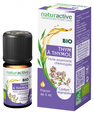 Naturactive Huile Essentielle Thym à Thymol (Thymus vulgaris L. ct thymol) Bio 5 ml