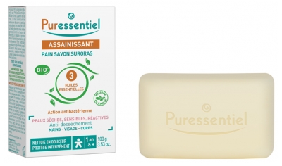 Puressentiel Purifying Surgras Soap Bar with 3 Essential Oils 100g