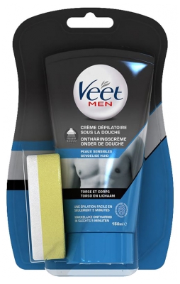 Veet Men Depilatory Cream Under the Shower Sensitive Skins 150ml