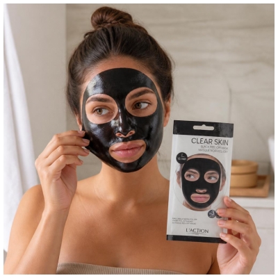 L'Action Paris Schwarze Peel Off Maske 3 Beutel