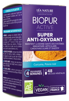 Biopur Active Super Anti-Oxydant 48 Gélules Végétales